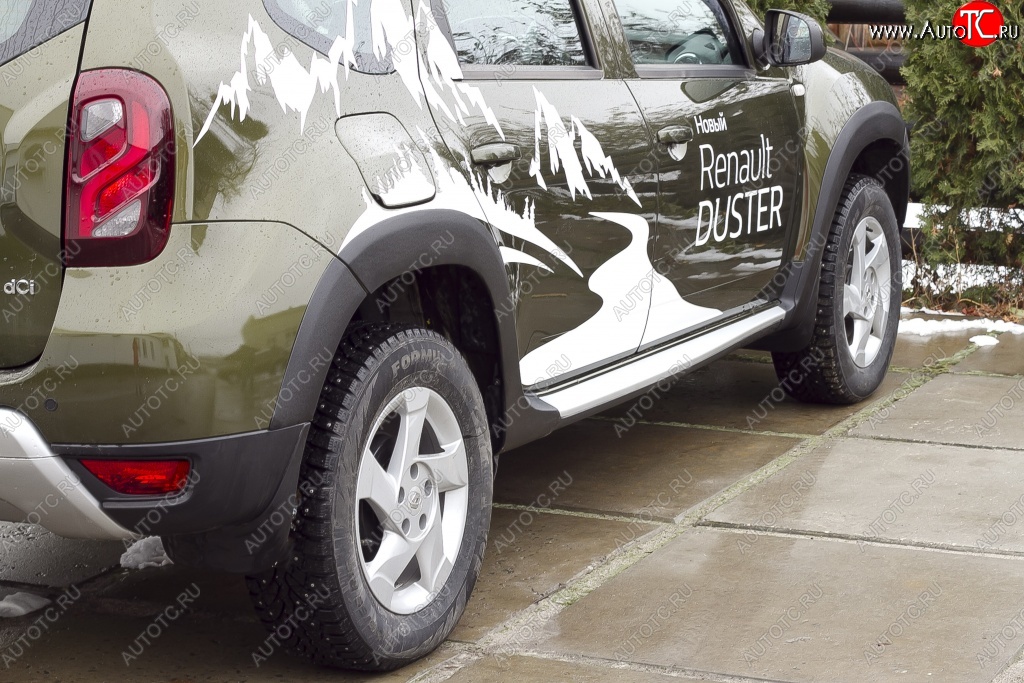 8 749 р. Накладки на колёсные арки RA  Renault Duster  HS (2015-2021) (Неокрашенные)