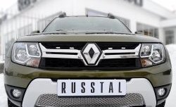 Защитная решётка в воздуховод бампера Russtal (нержавейка) Renault Duster HS рестайлинг (2015-2021)