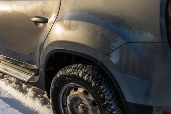 4 099 р. Защитные накладки на арки ArtForm  Renault Duster  HS (2015-2021) (Поверхность: шагрень). Увеличить фотографию 3