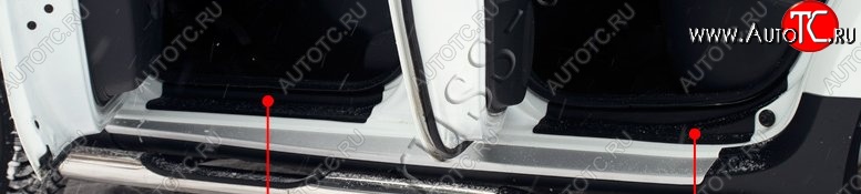 2 299 р. Накладки на порожки автомобиля RA v2 (комплект 4 шт.)  Renault Duster  HS (2010-2021)