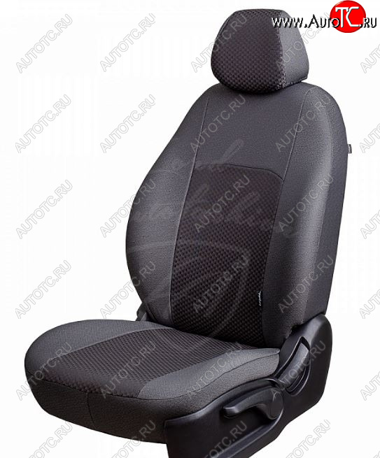 6 649 р. Чехлы для сидений Lord Autofashion Дублин (жаккард, 60/40)  Renault Duster  HS (2015-2021) (Оникс серый, вставка Сеул серый)