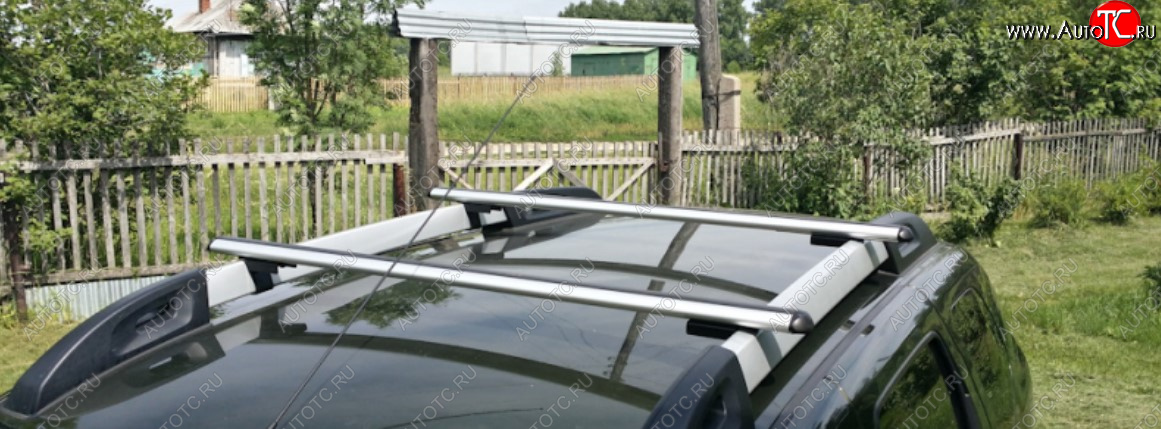 6 899 р. Багажник на крышу с рейлингами Атлант  Renault Duster  HS (2015-2021) (Аэродинамические поперечины)
