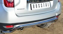 10 949 р. Защита заднего бампера (Ø42 мм волна, нержавейка, 4х4) Russtal  Renault Duster  HS (2010-2015). Увеличить фотографию 2