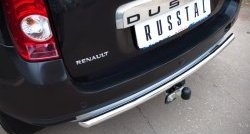 6 999 р. Одинарная защита заднего бампера из трубы диаметром 42 мм (4x4) SLITKOFF Renault Duster HS дорестайлинг (2010-2015). Увеличить фотографию 2