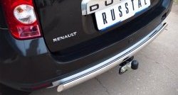 15 649 р. Защита заднего бампера (Ø75х42 мм, нержавейка, 4х4) Russtal  Renault Duster  HS (2010-2015). Увеличить фотографию 2