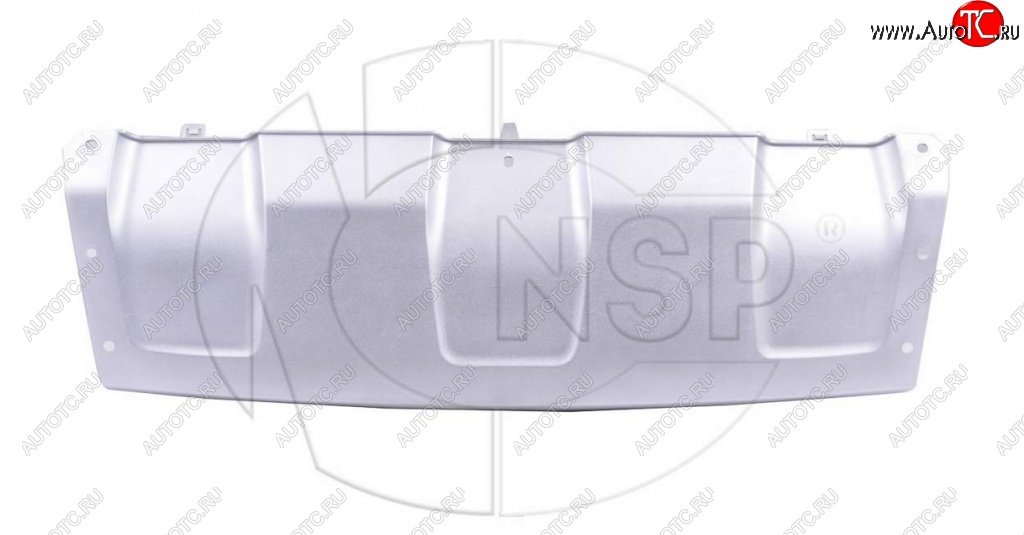 1 989 р. Накладка переднего бампера NSP (серебро)  Renault Duster  HS (2010-2015) (Неокрашенная)