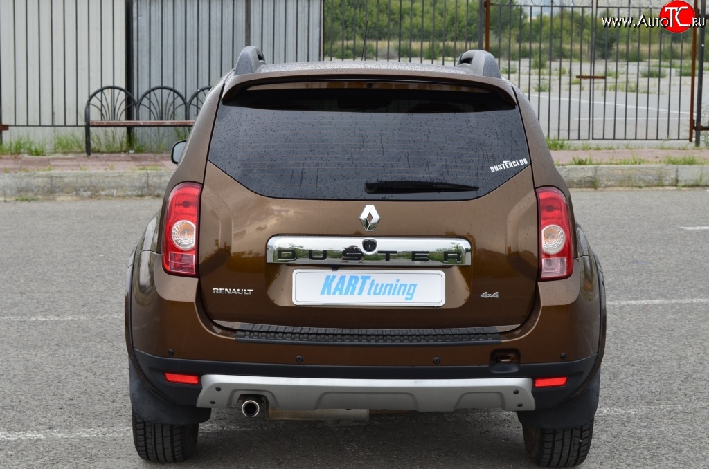 859 р. Верхняя защитная накладка Kart RS на задний бампер для багажного отделения (дорестайлинг)  Renault Duster  HS (2010-2015)