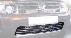 5 799 р. Декоративная вставка воздухозаборника без выреза под ходовые огни Berkut (d12 мм) Renault Duster HS дорестайлинг (2010-2015). Увеличить фотографию 1