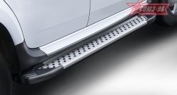 9 044 р. Пороги из алюминиевого профиля Souz-96  Renault Duster  HS (2010-2015). Увеличить фотографию 1