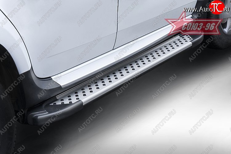 9 044 р. Пороги из алюминиевого профиля Souz-96  Renault Duster  HS (2010-2015)
