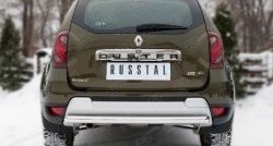 Одинарная защита заднего бампера из трубы диаметром 63 мм (рестайлинг) Russtal Renault Duster HS рестайлинг (2015-2021)