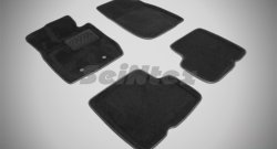 4 799 р. Износостойкие коврики в салон SeiNtex Premium 3D 4 шт. (ворсовые, черные)  Renault Duster  HS (2010-2015). Увеличить фотографию 1