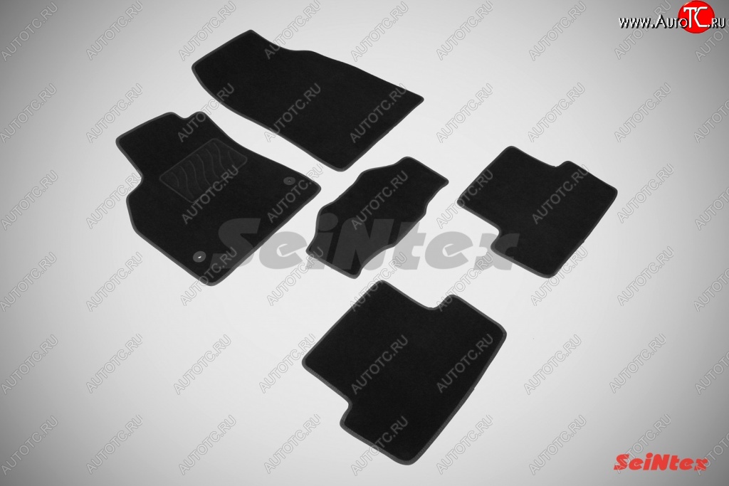 2 499 р. Комплект ворсовых ковриков в салон LUX Seintex  Renault Fluence (2010-2012) (Чёрный)