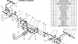 7 449 р. Фаркоп Лидер Плюс Renault Kangoo KC 1- дорестайлинг (1997-2003) (Без электропакета). Увеличить фотографию 2