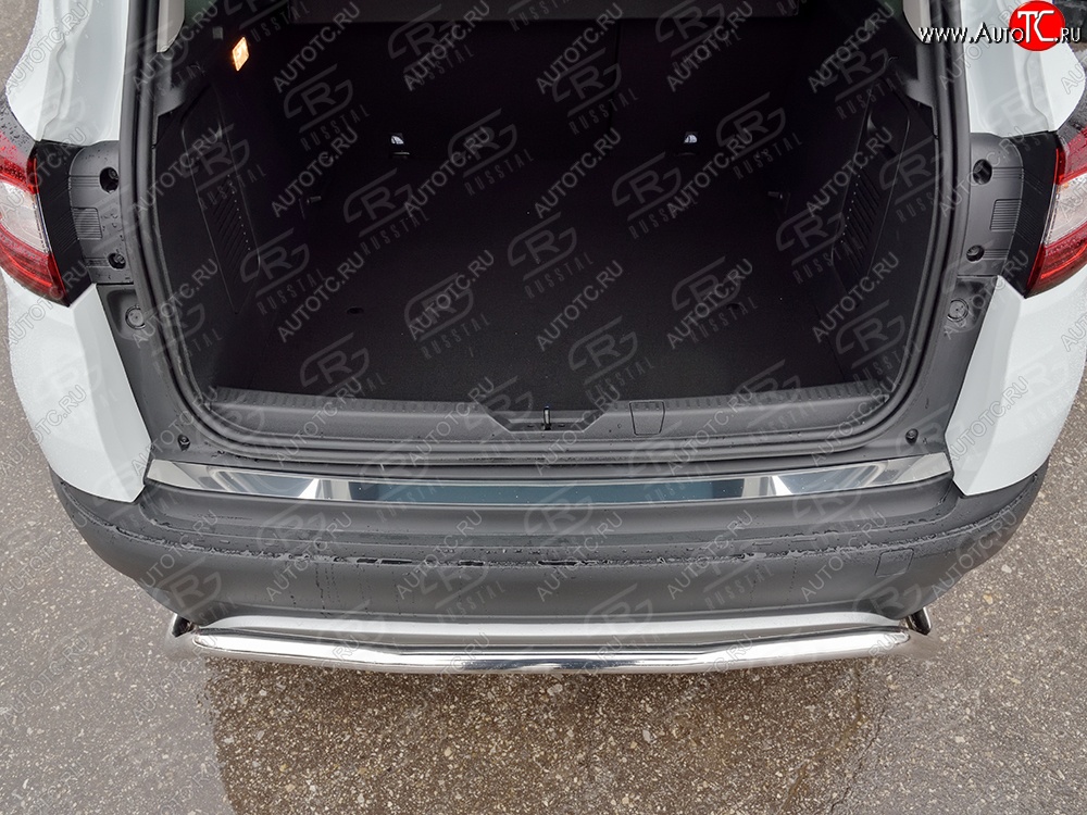 1 049 р. Накладка защитная на верхнюю часть заднего бампера Russtal  Renault Kaptur (2016-2020)