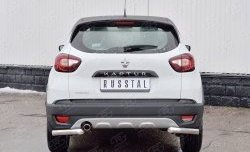 12 499 р. Защита заднего бампера (Ø63 мм уголки, нержавейка) Russtal  Renault Kaptur (2016-2020). Увеличить фотографию 1