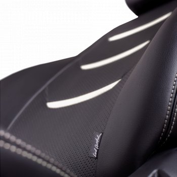 7 599 р. Чехлы для сидений Lord Autofashion Турин 2 (экокожа)  Renault Kaptur (2016-2024) (Чёрный/Чёрный/Белый/Белый). Увеличить фотографию 3