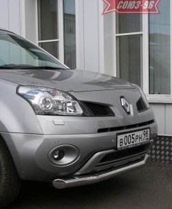 Защита переднего бампера одинарная Souz-96 (d76) Renault Koleos Phase 1 (2007-2011)