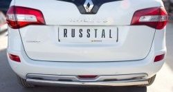 18 549 р. Защита заднего бампера (Ø75x42 мм, нержавейка) Russtal Renault Koleos 1 Phase 2 (2011-2013). Увеличить фотографию 2