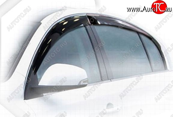 2 169 р. Дефлектора окон CA-Plastiс  Renault Latitude (2010-2018) (Classic полупрозрачный, Без хром.молдинга)