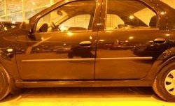 3 499 р. Пороги накладки Classic-Sport  Renault Logan  1 (2004-2016) (Неокрашенные). Увеличить фотографию 1
