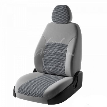 4 899 р. Чехлы для сидений Lord Autofashion Дублин (жаккард)  Renault Logan  1 (2004-2016) (Серый, вставка Стежок серый). Увеличить фотографию 1