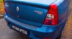 1 099 р. Защитная накладка на задний бампер RA  Renault Logan  1 (2010-2016). Увеличить фотографию 4