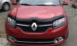 Дефлектор капота NovLine Renault Logan 2 дорестайлинг (2014-2018)