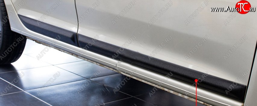 3 189 р. Молдинги дверей RA (комплект)  Renault Logan  2 (2014-2018) (Поверхность глянец (под окраску), Неокрашенные)
