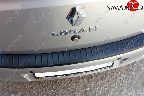 499 р. Защитная накладка заднего бампера Тюн-Авто Renault Logan 2 дорестайлинг (2014-2018)