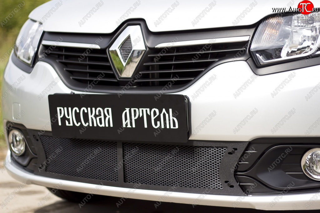 2 099 р. Защитная сетка в нижнюю часть бампера RA  Renault Logan  2 (2014-2018)