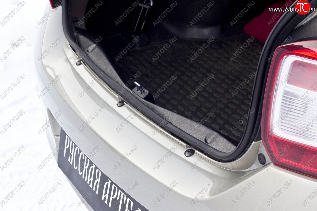 1 029 р. Пластиковый порожек в багажник автомобиля RA Renault Logan 2 дорестайлинг (2014-2018)