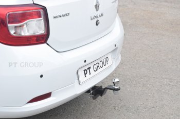 9 599 р. Фаркоп Petroil Tuning (съемный квадрат, в т.ч. Stepway) Renault Logan 2 дорестайлинг (2014-2018) (Без заглушки ). Увеличить фотографию 2