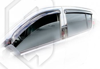 2 079 р. Дефлектора окон CA-Plastiс  Renault Sandero  (BS) (2009-2014) (Classic полупрозрачный, Без хром.молдинга). Увеличить фотографию 1
