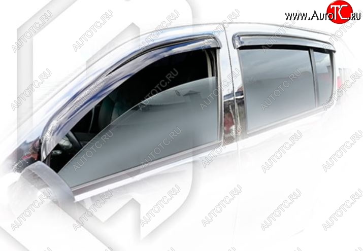 1 839 р. Дефлектора окон CA-Plastiс  Renault Sandero  (BS) (2009-2014) (Classic полупрозрачный, Без хром.молдинга)
