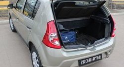 1 799 р. Пластиковый порожек в багажник автомобиля RA  Renault Sandero  (BS) (2009-2014) (Standart). Увеличить фотографию 2