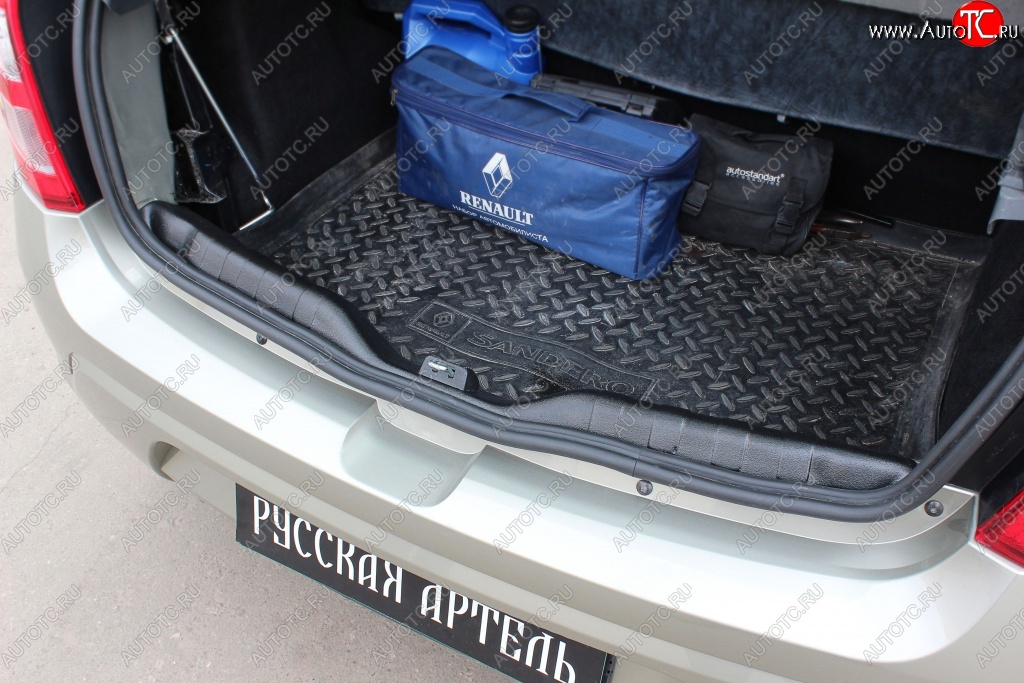 1 799 р. Пластиковый порожек в багажник автомобиля RA  Renault Sandero  (BS) (2009-2014) (Standart)