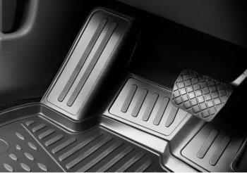3 499 р. Комплект 3D ковриков салона Format (повышенная износостойкость).  Renault Sandero  (B8) - Sandero Stepway  (B8) (Черные). Увеличить фотографию 2