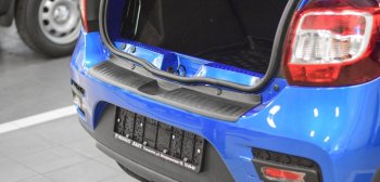 1 039 р. Накладка защитная на задний бампер ( Stepway) Petroil Tuning Renault Sandero Stepway (B8) дорестайлинг (2014-2018) (Текстурная поверхность). Увеличить фотографию 2