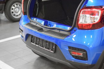 Защитная накладка заднего бампера Тюн-Авто Renault (Рено) Sandero Stepway (Сандеро-Степвэй)  (B8) (2014-2018) (B8) дорестайлинг