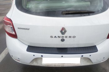 499 р. Защитная накладка заднего бампера Тюн-Авто  Renault Sandero Stepway  (B8) (2014-2018). Увеличить фотографию 4