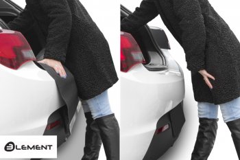 4 799 р. Коврик в багажник Element (с функцией защиты бампера Econom)  Renault Sandero  (B8) (2014-2024). Увеличить фотографию 1