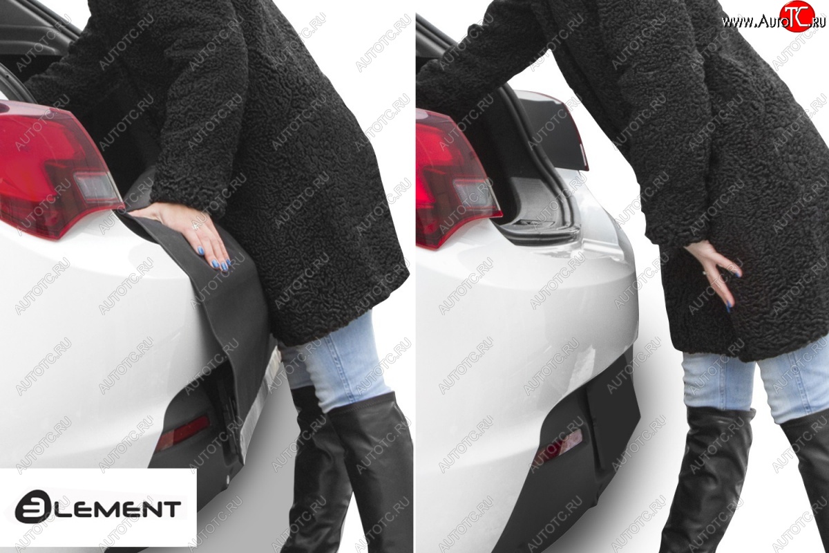 4 799 р. Коврик в багажник Element (с функцией защиты бампера Econom) Renault Sandero (B8) дорестайлинг (2014-2018)