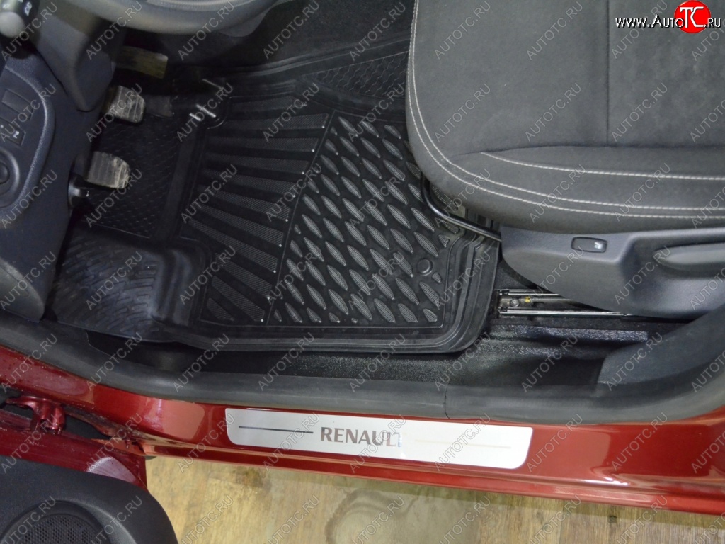 1 849 р. Комплект накладок на ковролин порогов Kart RS Renault Sandero (B8) дорестайлинг (2014-2018)