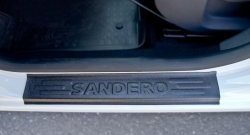 1 889 р. Накладки на порожки автомобиля RA (комплект)  Renault Sandero  (B8) (2014-2024). Увеличить фотографию 4
