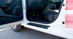 1 889 р. Накладки на порожки автомобиля RA (комплект) Renault Sandero (B8) дорестайлинг (2014-2018). Увеличить фотографию 1