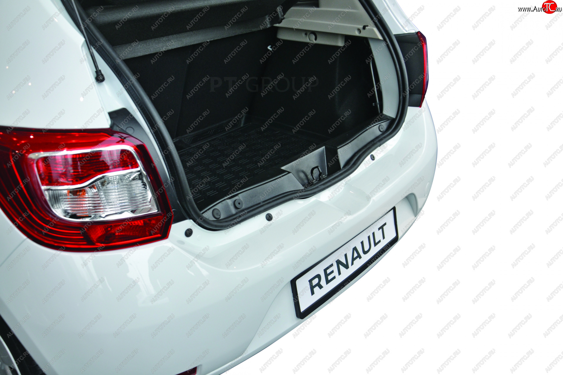1 189 р. Накладки в проем багажника Petroil Tuning Renault Sandero (B8) дорестайлинг (2014-2018)