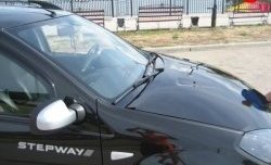 3 099 р. Обтекатель дворников Kart на автомобиль Renault Sandero (BS) (2009-2014) (Неокрашенное). Увеличить фотографию 3