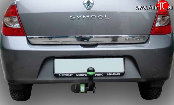 6 599 р. Фаркоп Лидер Плюс  Renault Symbol  седан (2008-2012) (Без электропакета)