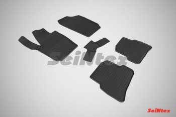 2 759 р. Износостойкие резиновые коврики в салон Сетка Seintex Seat Ibiza 6J,6P универсал дорестайлинг (2008-2012). Увеличить фотографию 1